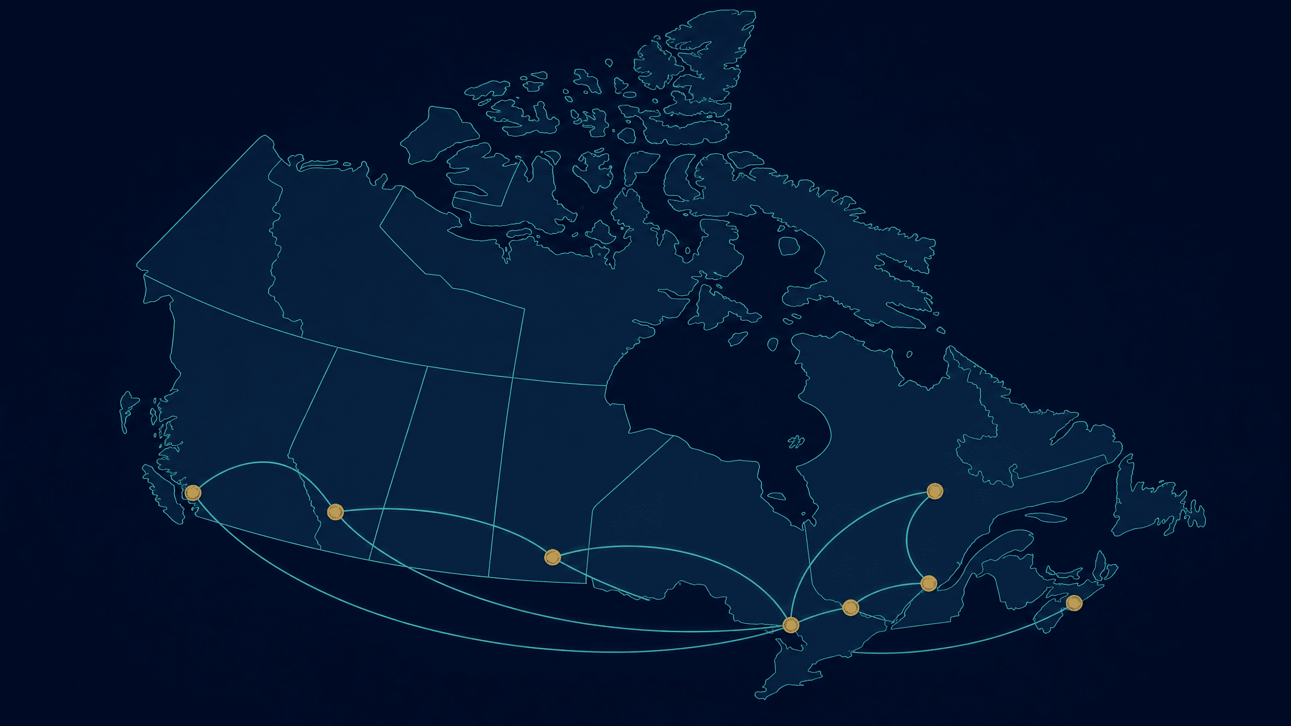 NorthPaws service coverage map of Canada