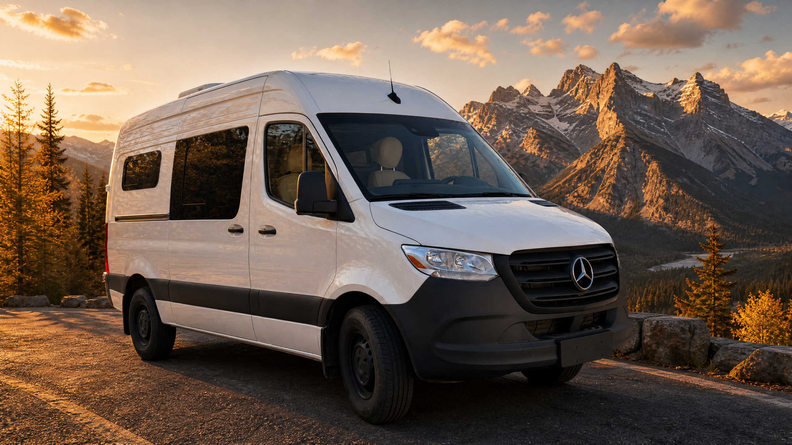 NorthPaws Mercedes-Benz Sprinter in the Canadian Rockies